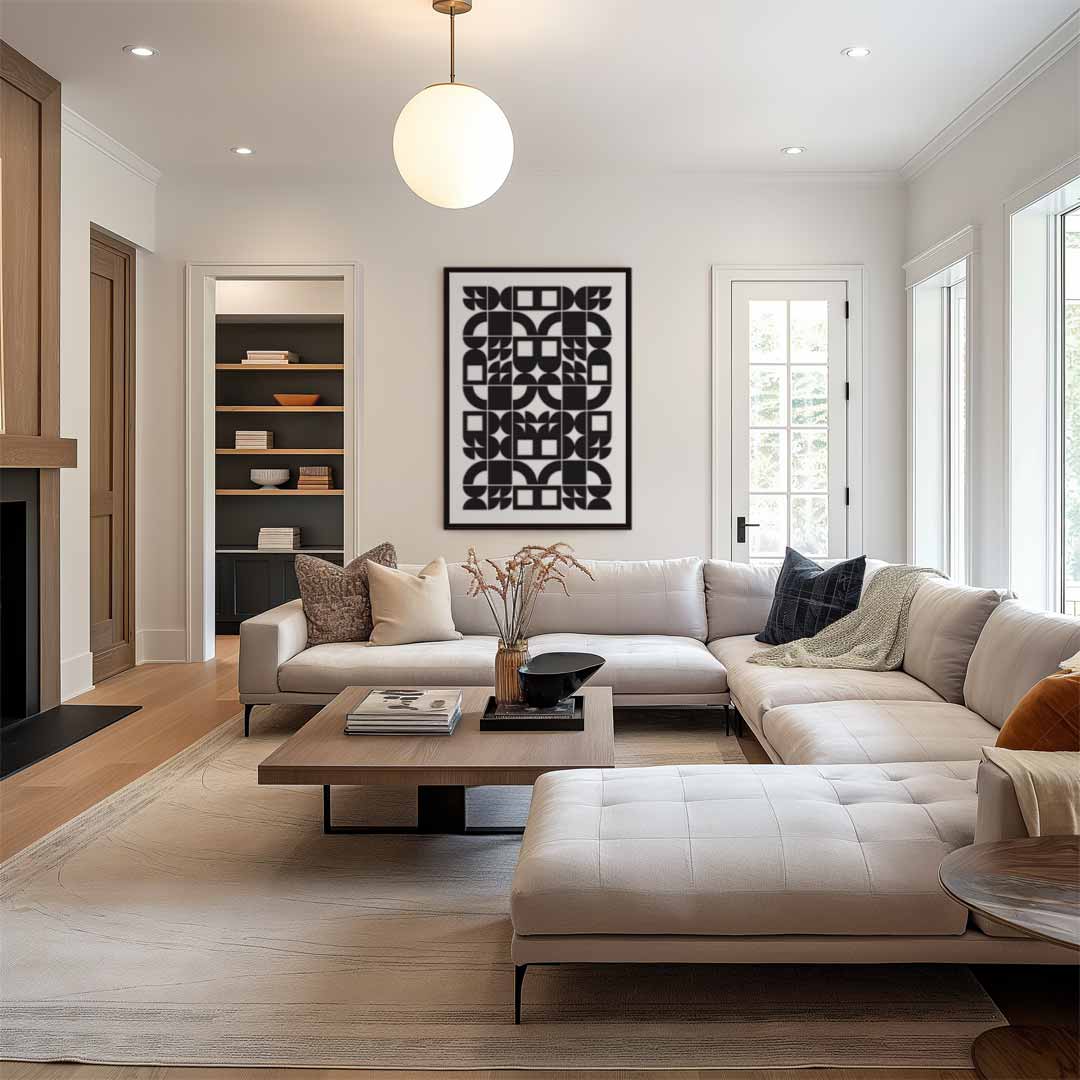 Moderne Geometrische Patronen Kunstwerk-canvas-dibond-plexiglas-wanddecoratie-WallArtistic