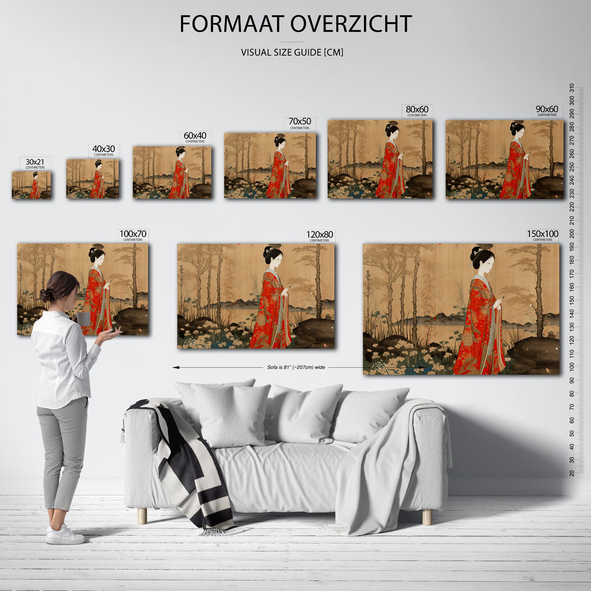 Vrouw in traditionele kleding Poster