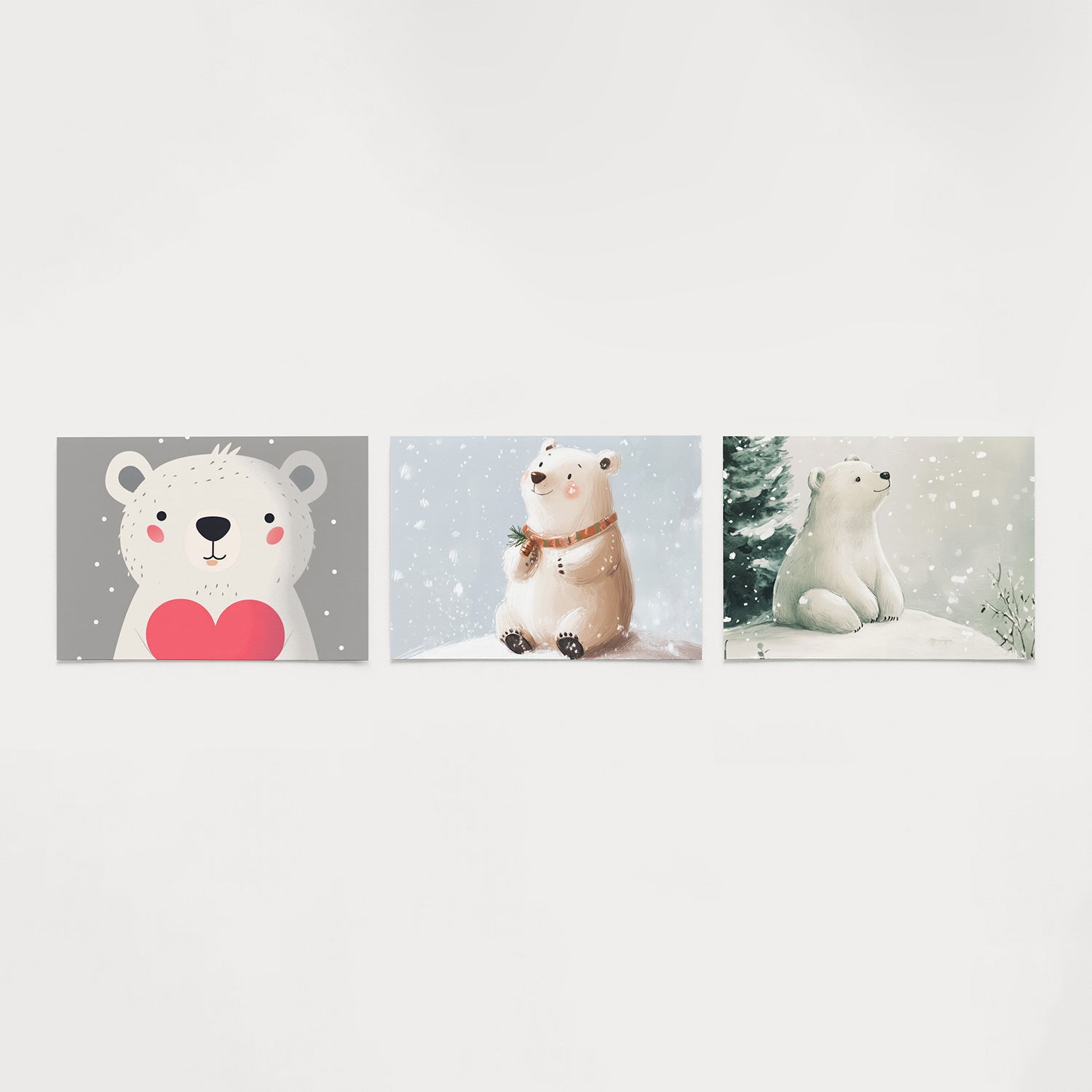 Knuffelbeer met hart Posterset