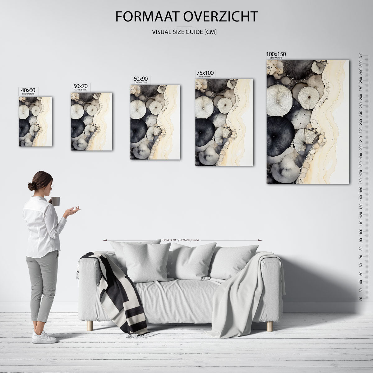 Organische vormen compositie Kunstwerk
