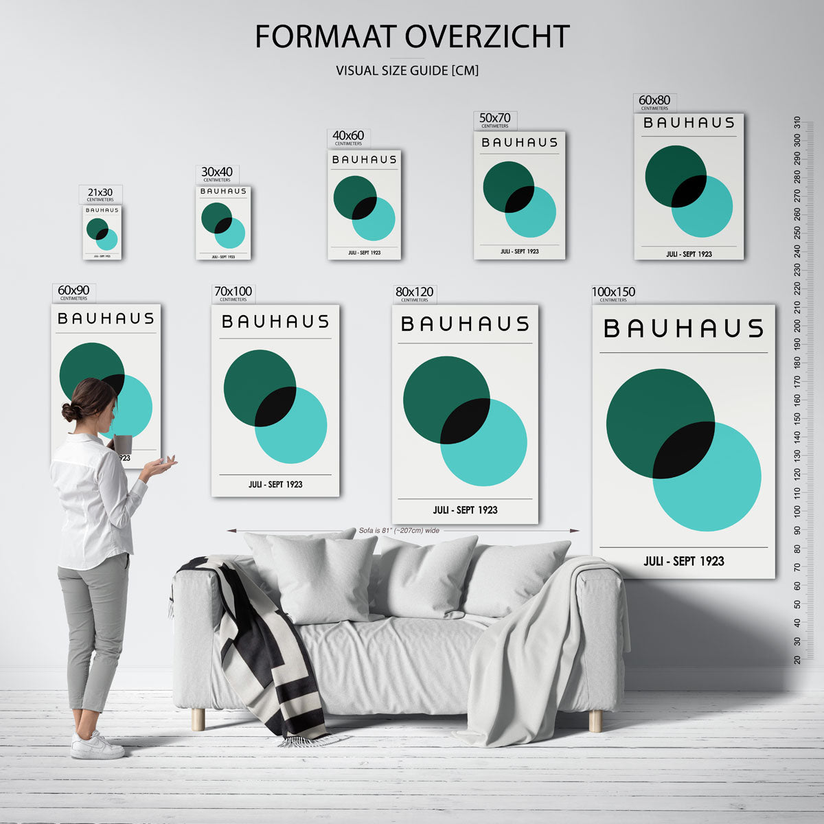 Cirkelvormen en lijnen Poster