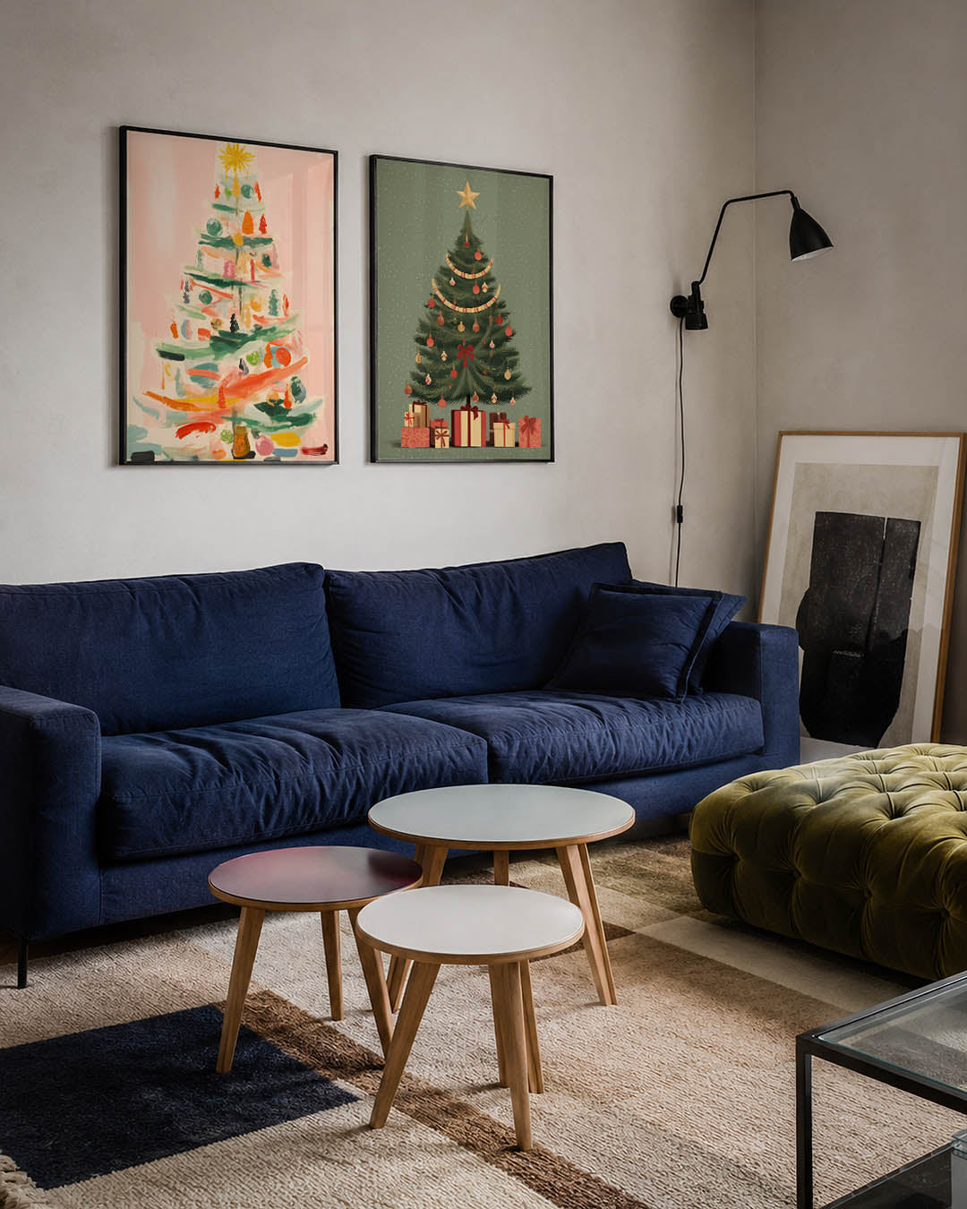 Kleurrijke kerstboom Posterset