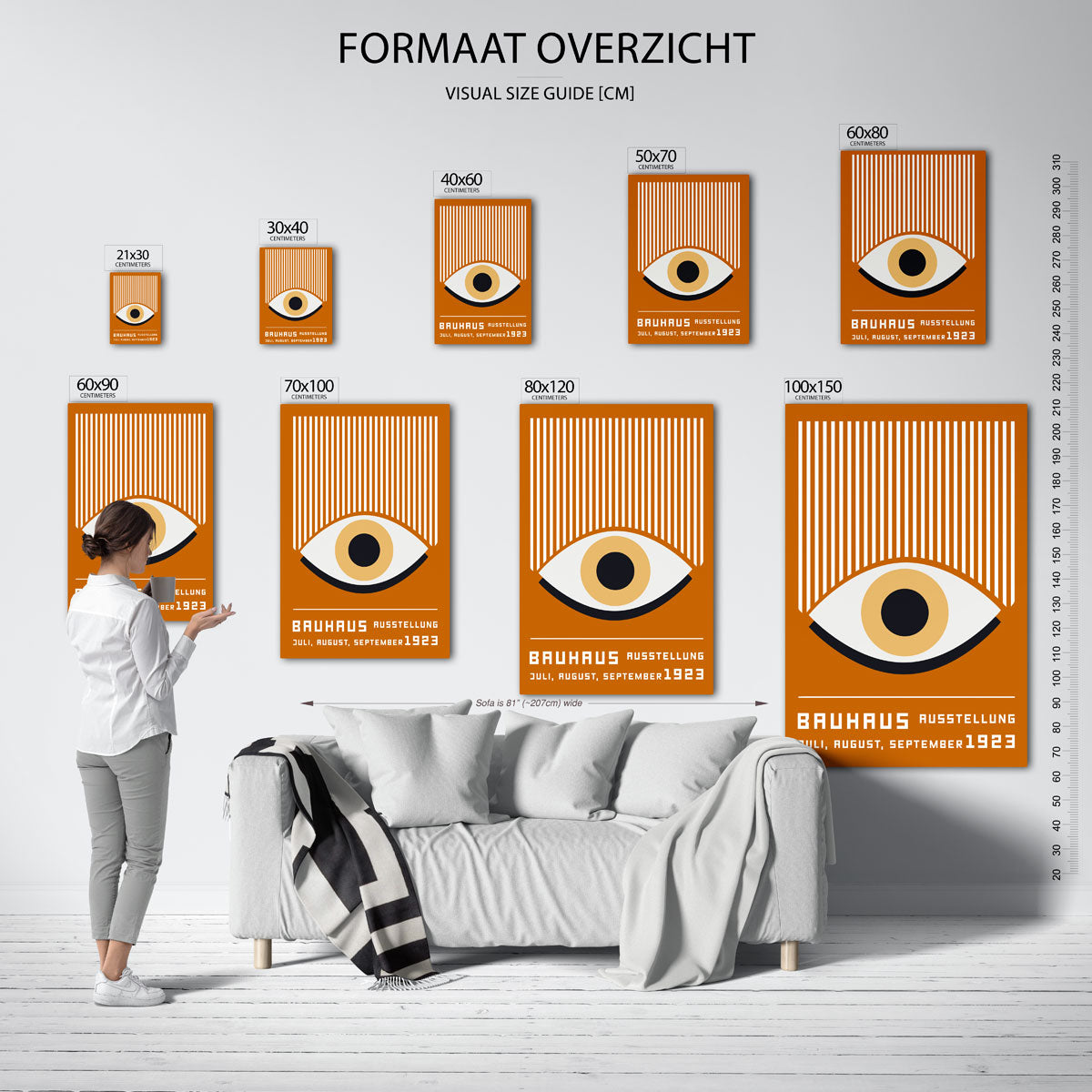 Oog en lijnen Poster