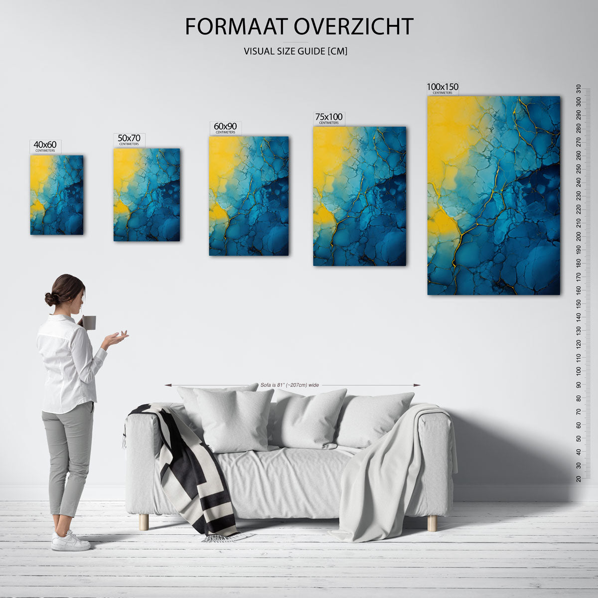 Vloeiende kleurpatronen Kunstwerk
