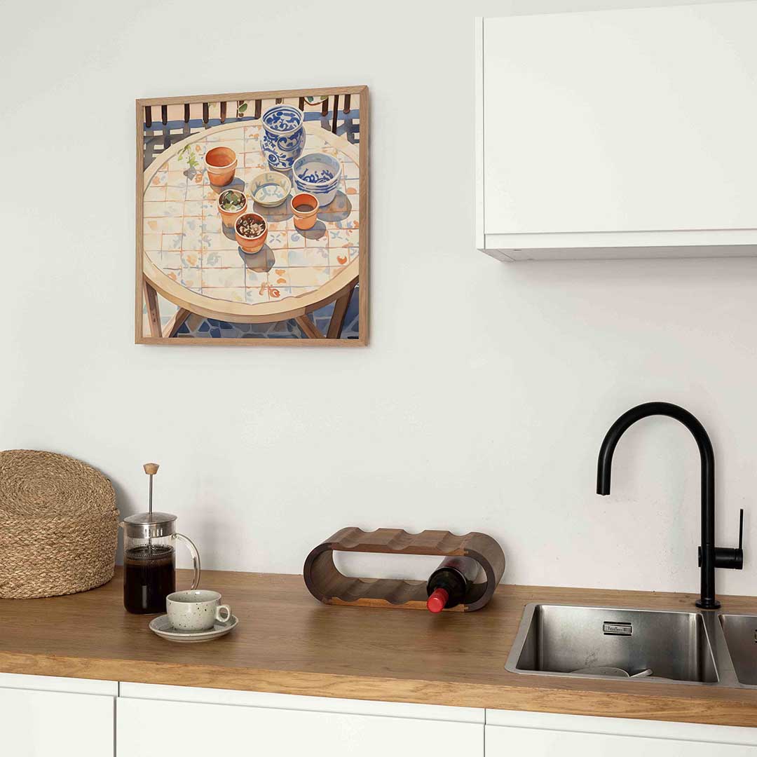 Tafereel met potten Poster