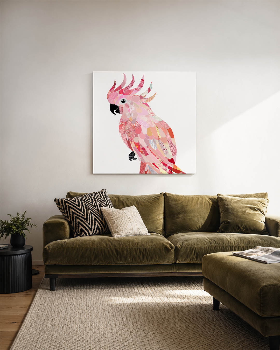 Vrolijke vogel collage Kunstwerk