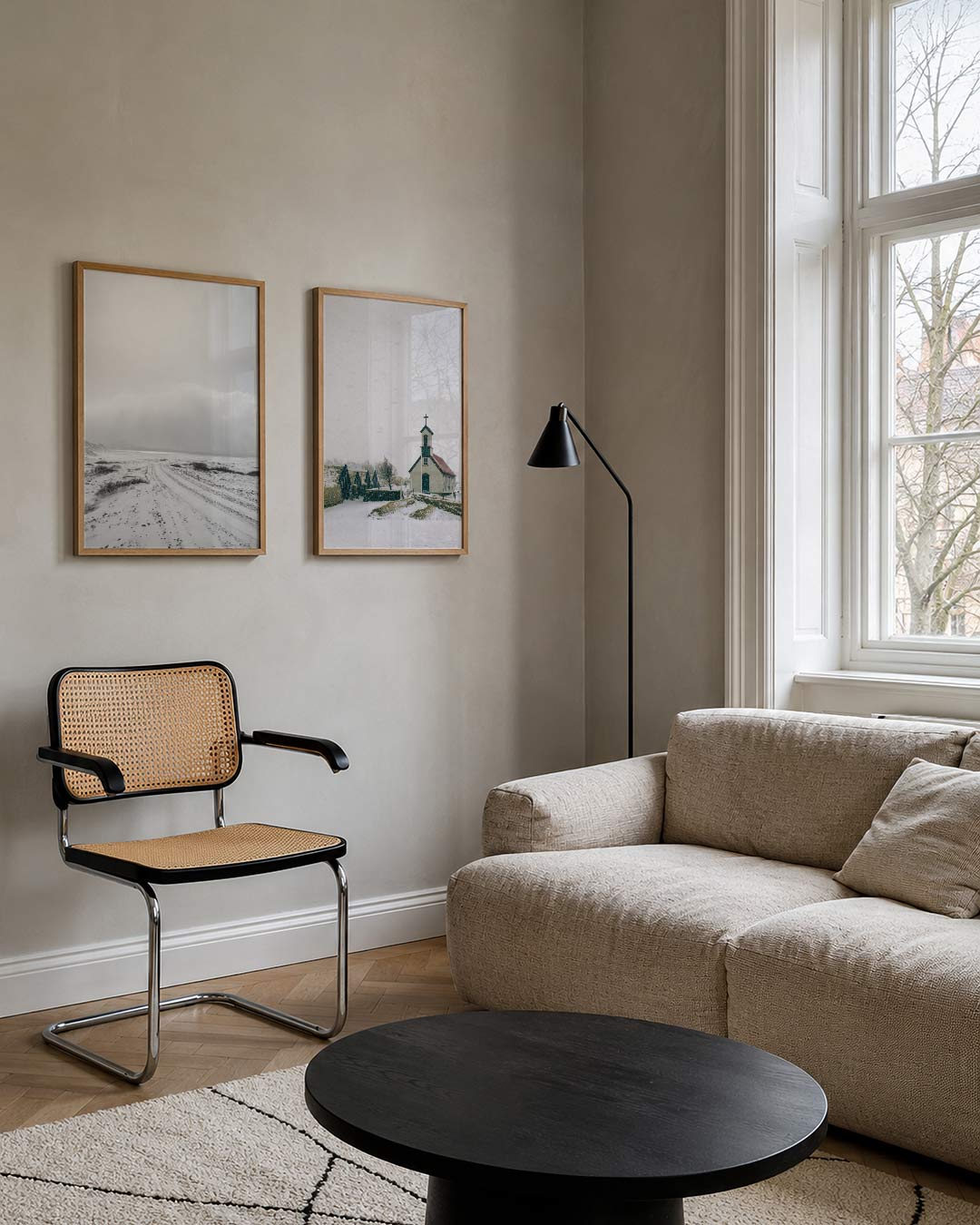 Wit landschap Posterset