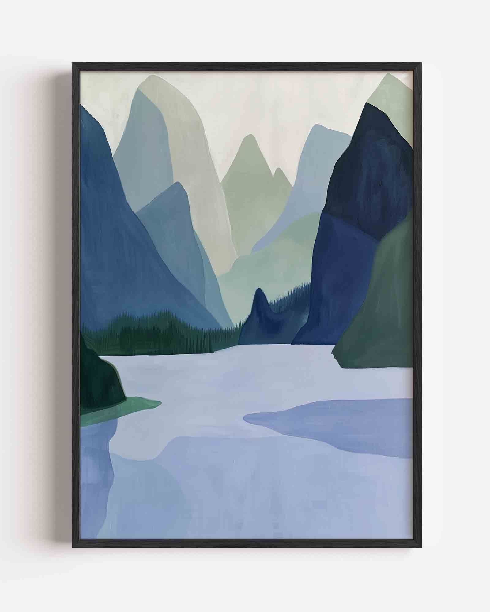 Bergen en meer Poster
