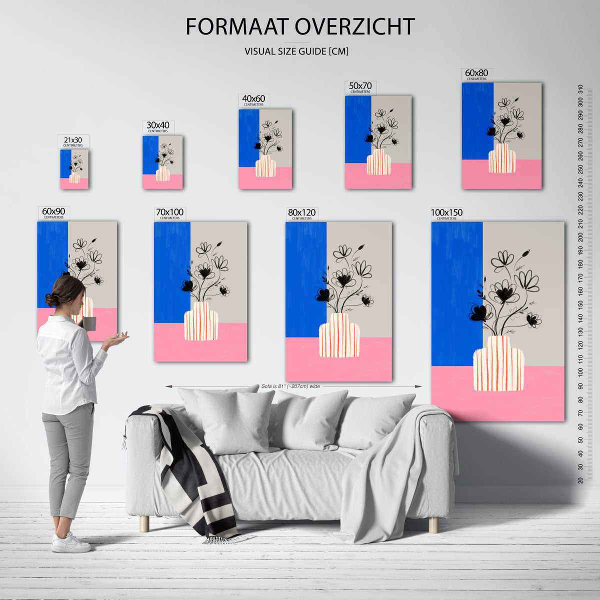 Bloemen in vaas Poster
