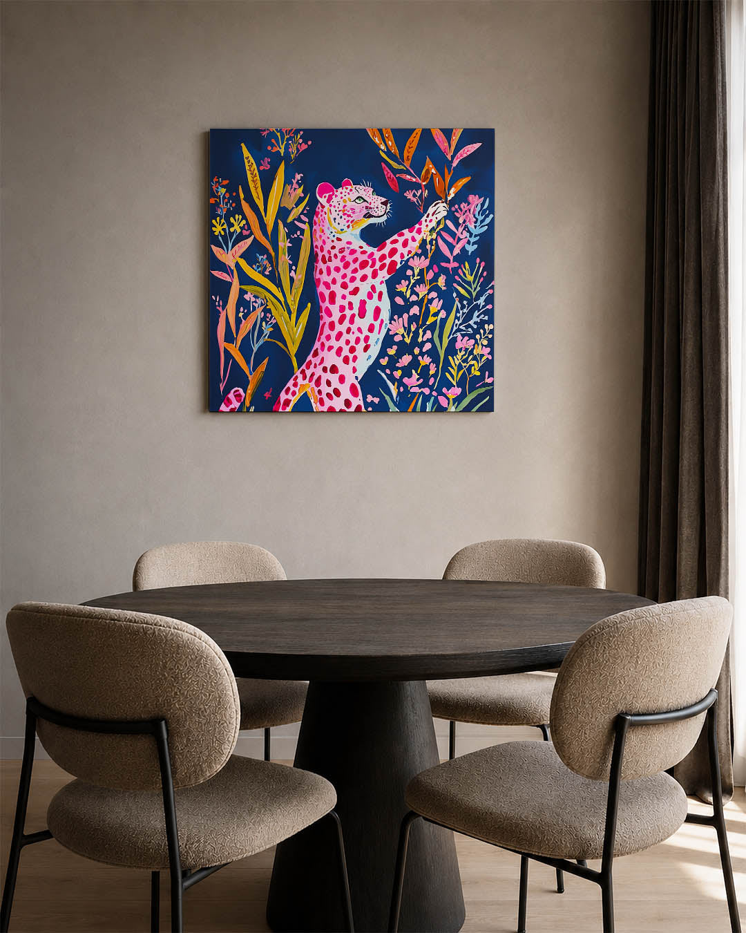 Kleurrijke dierenfantasie Kunstwerk
