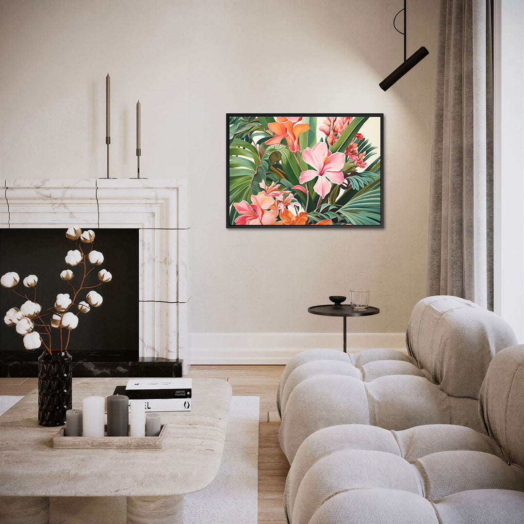 Tropische bloemenpracht Kunstwerk