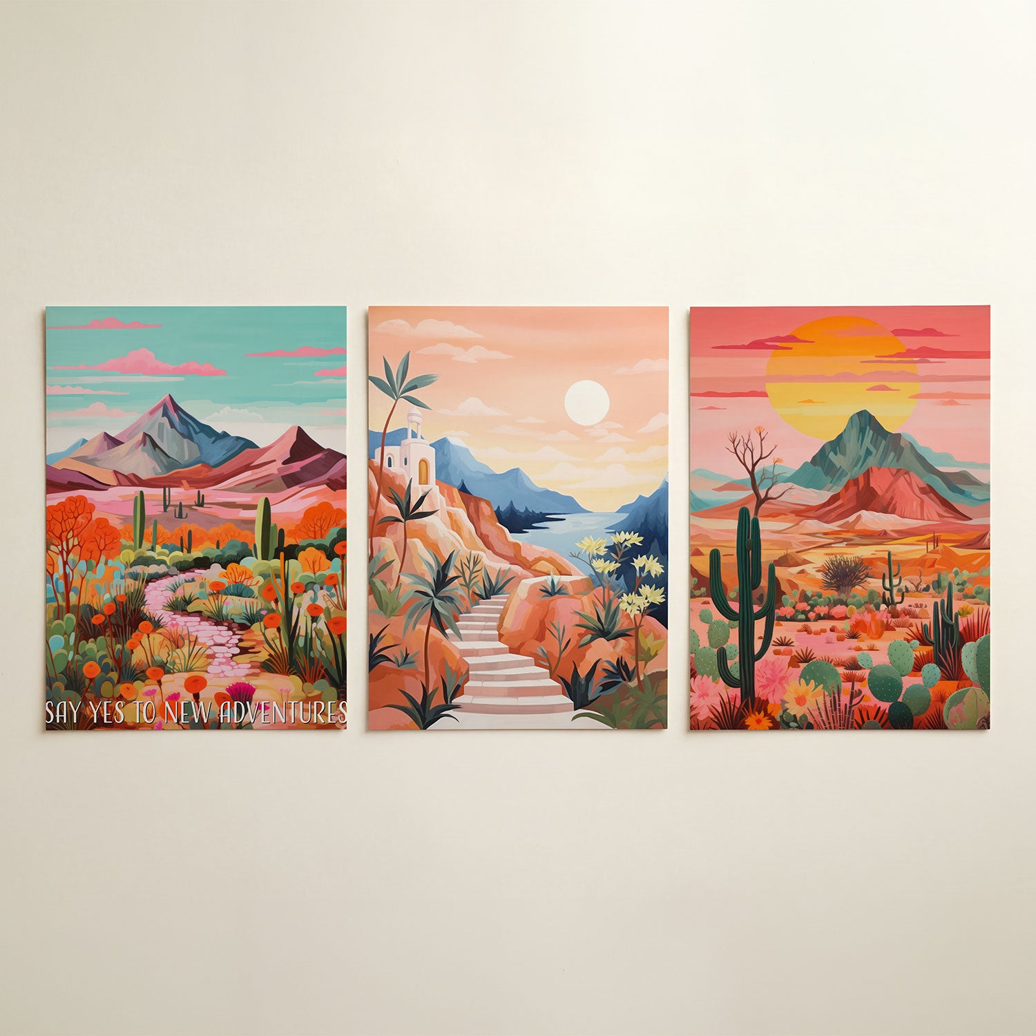 Kleurrijke bergen Posterset