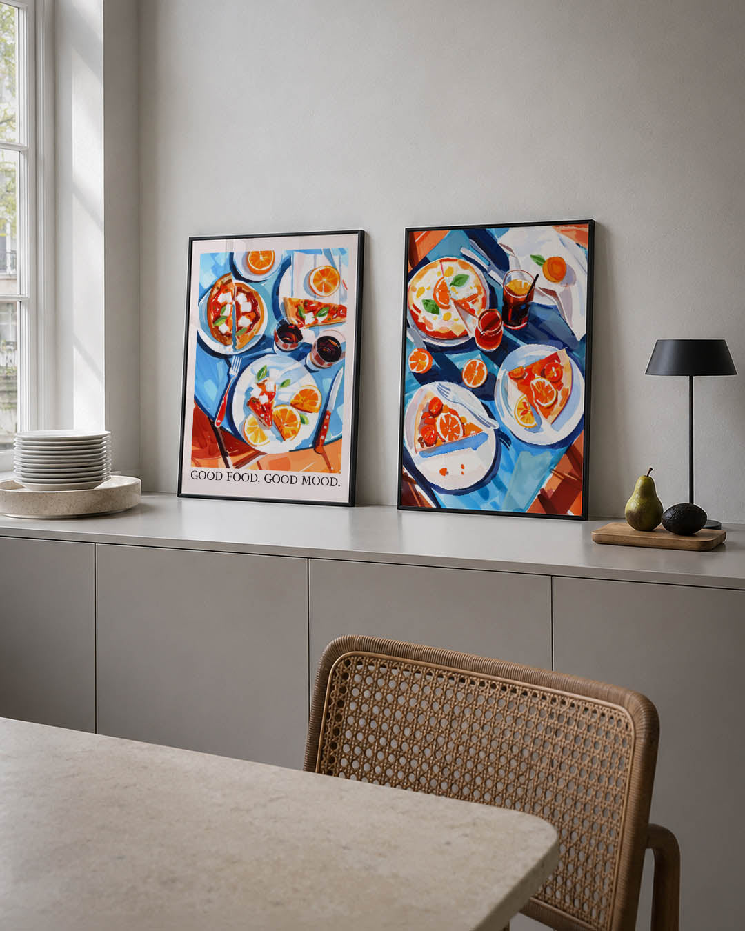 Kleurrijke tafelsfeer Posterset