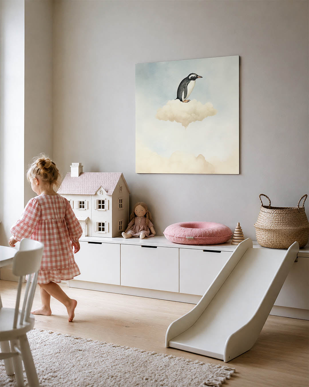 Dromerige pinguïn Kunstwerk