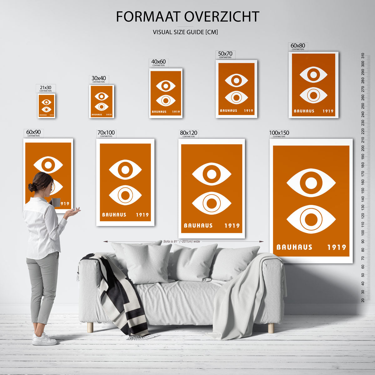 Oogvormen en tekst Poster