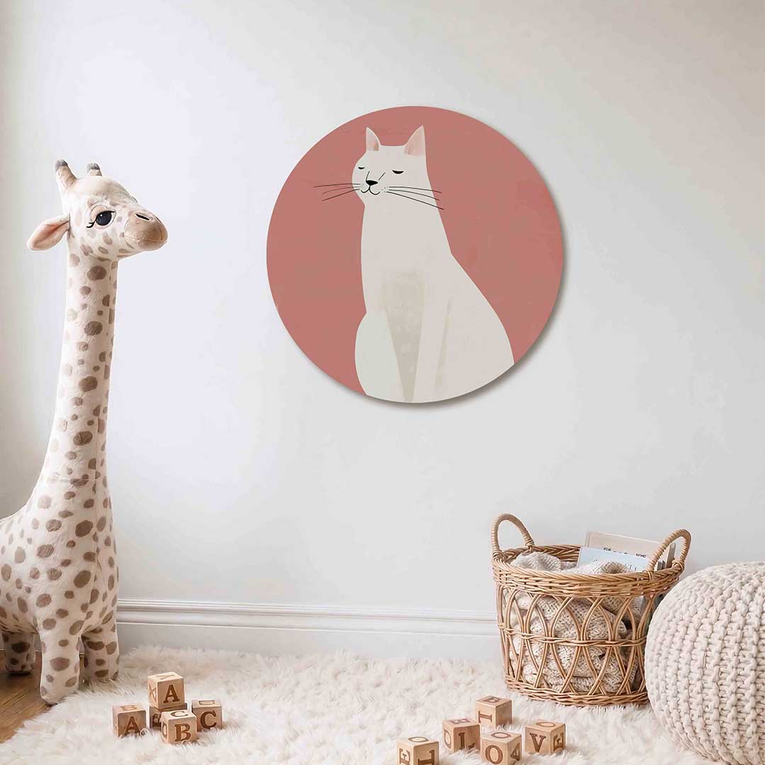 Witte kat Muurcirkel