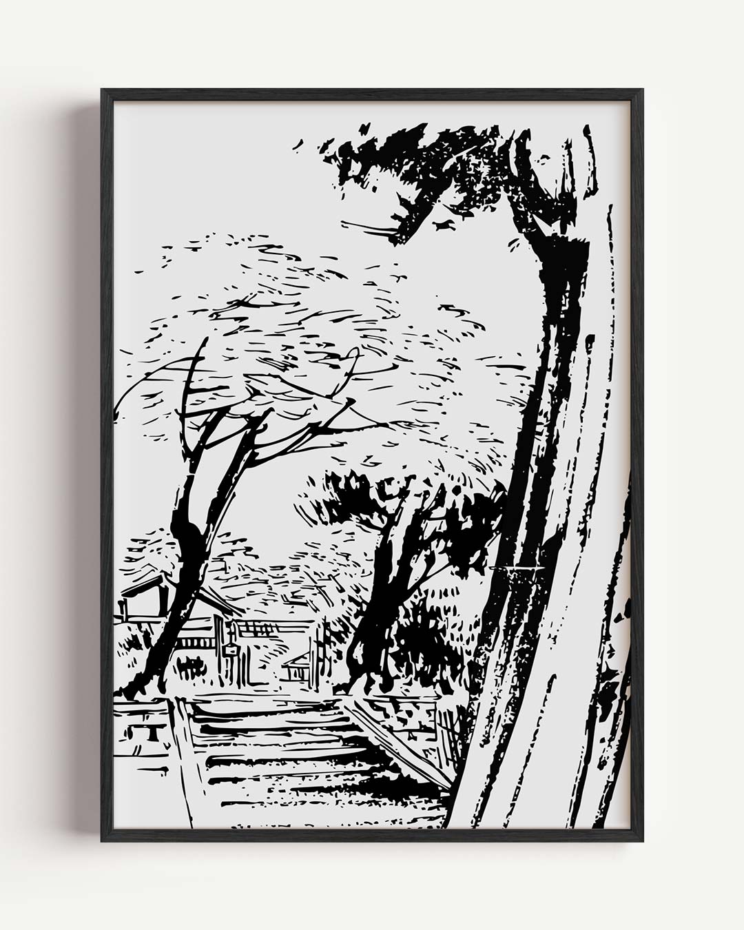 Rustiek Boslandschap Poster-WallArtistic