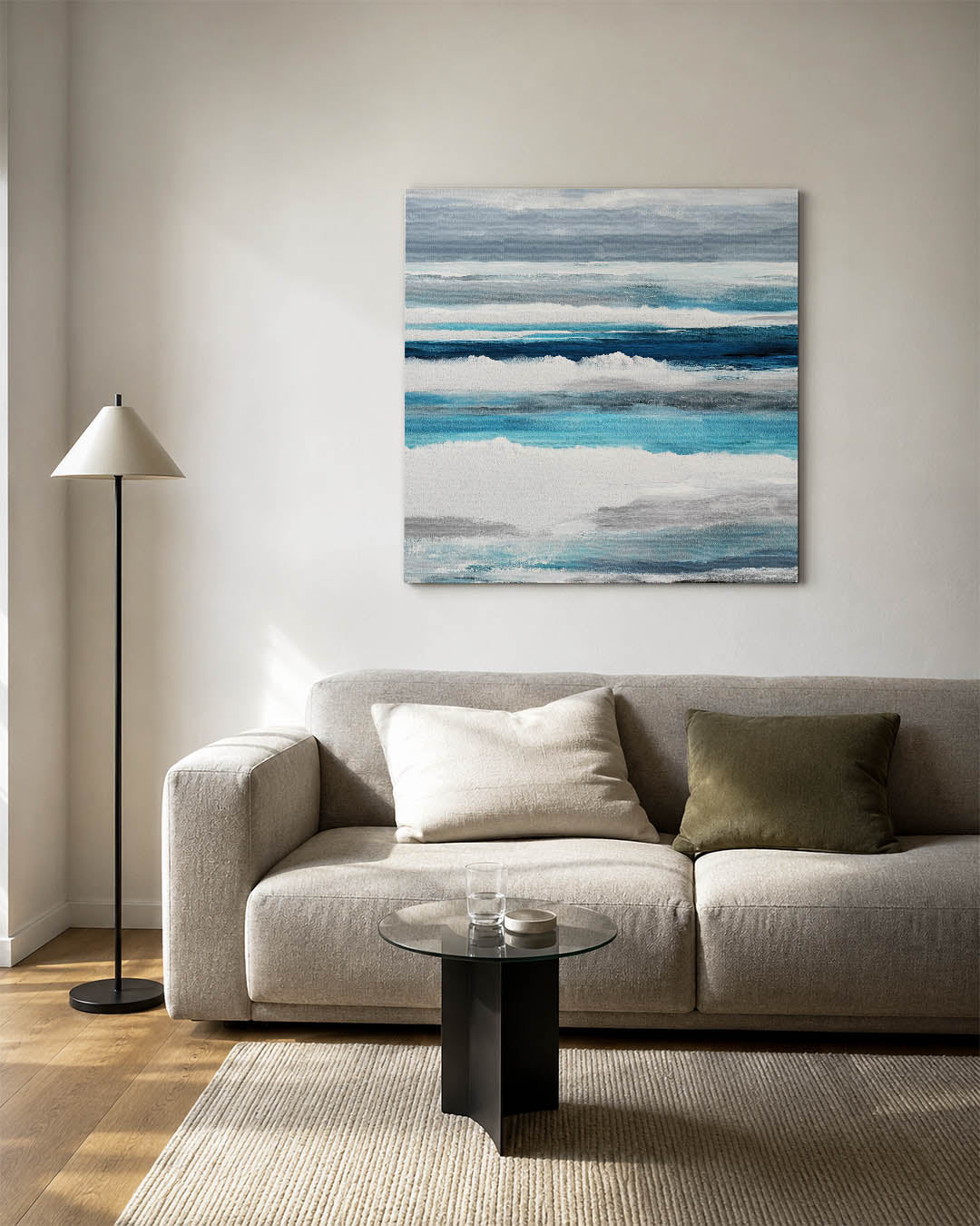 Horizontale kleurenlagen Kunstwerk