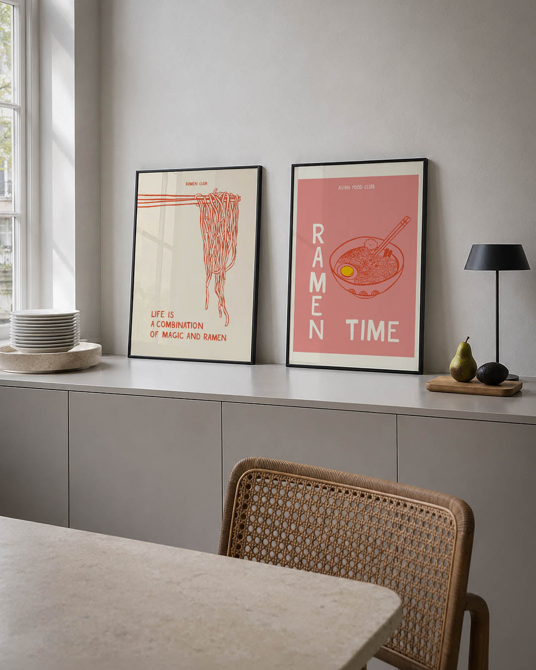 Lijnen en noodles Posterset