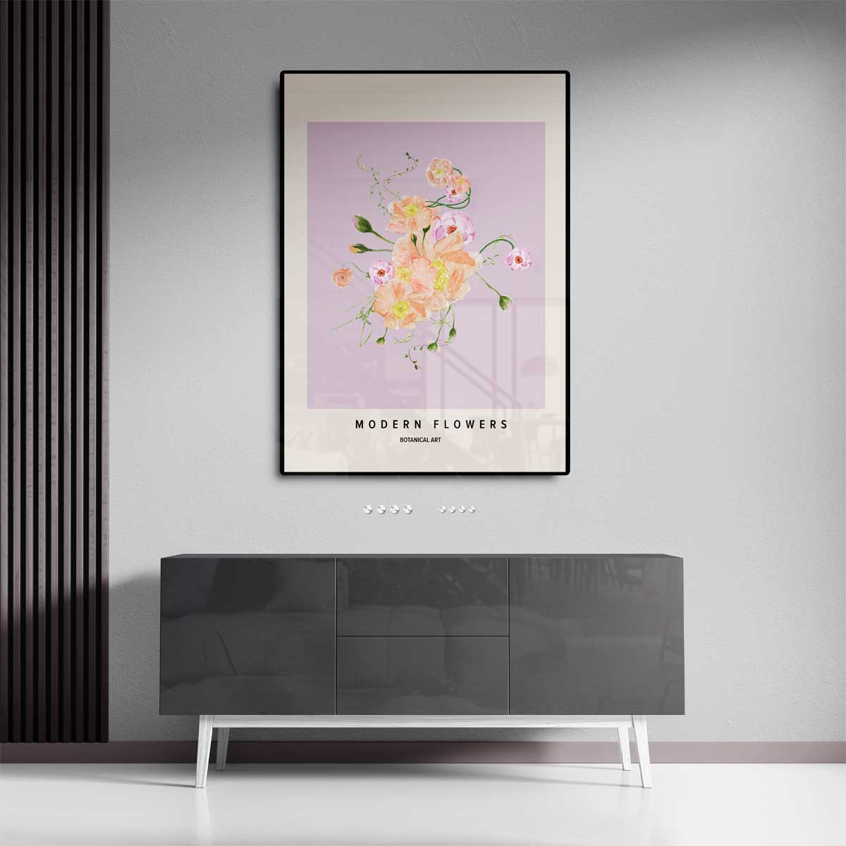 Moderne Bloemen Botanische Kunst Kunstwerk-canvas-dibond-plexiglas-wanddecoratie-WallArtistic