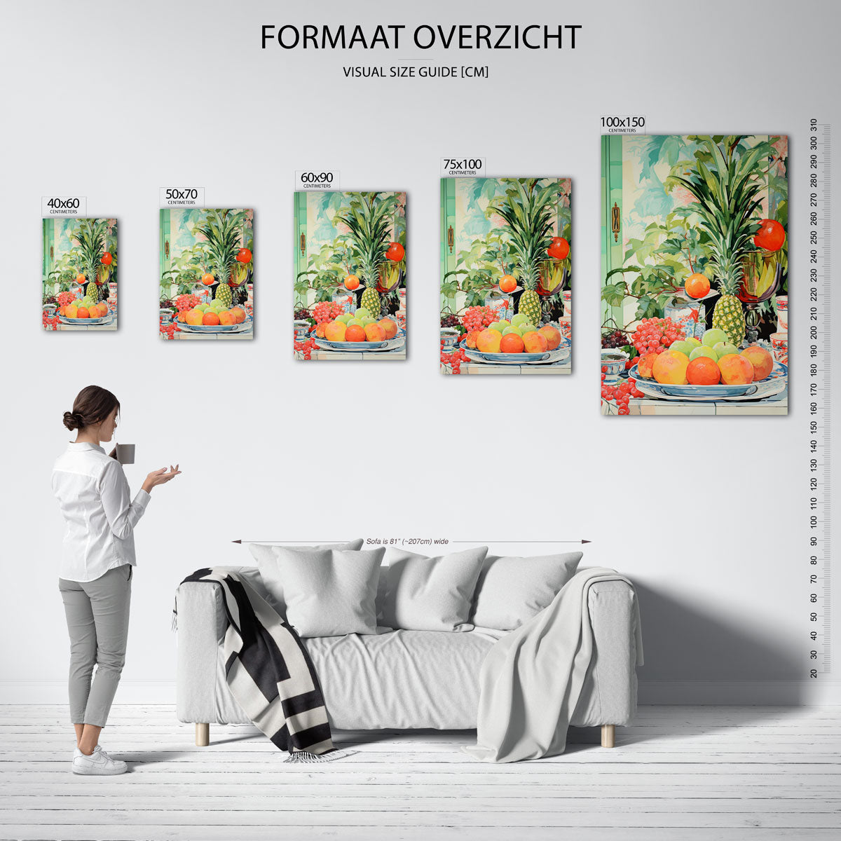 Levendige fruitschaal Kunstwerk