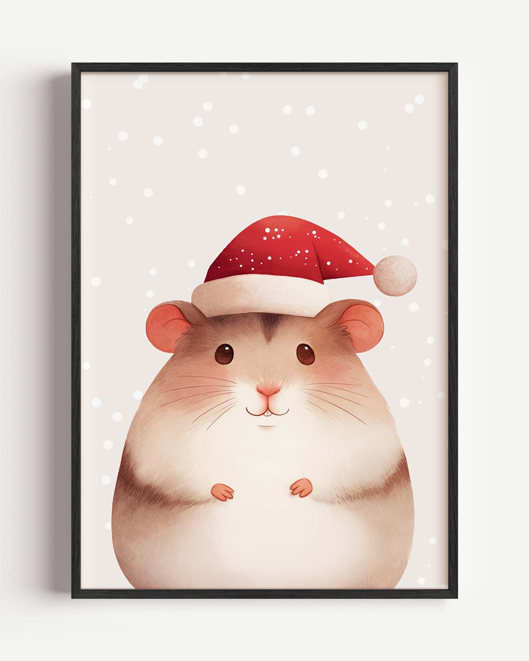 Schattige Kerst Hamster Poster-WallArtistic