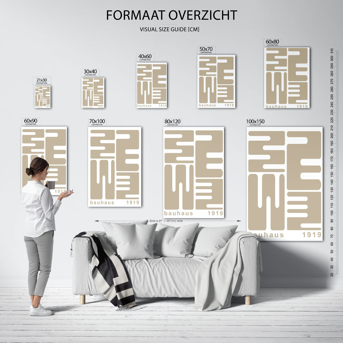 Vormritme en lijnen Poster