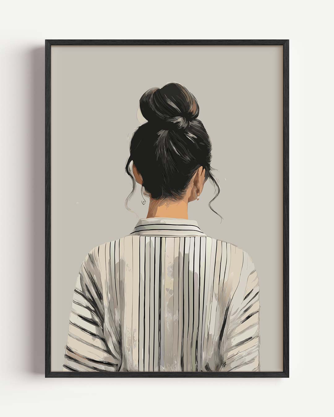 Elegante Gestreepte Stijl Poster-WallArtistic