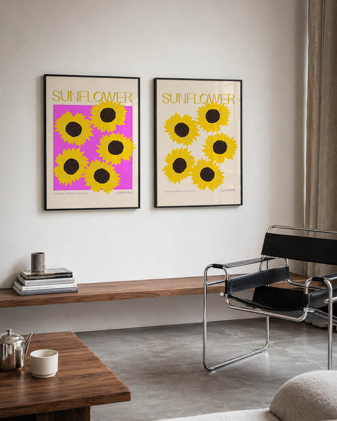 Zonnige bloemexplosie Posterset
