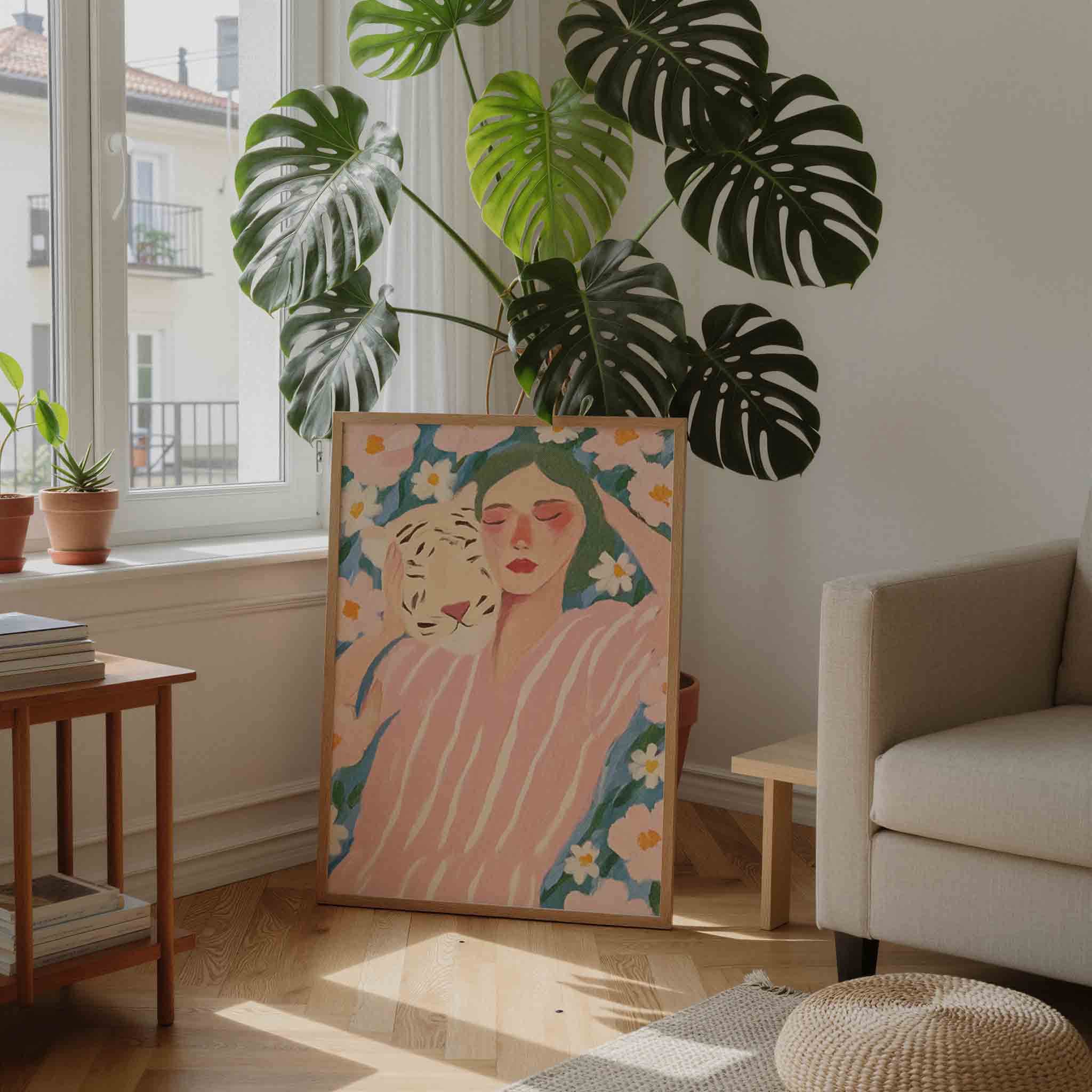Vrouw met tijger Poster