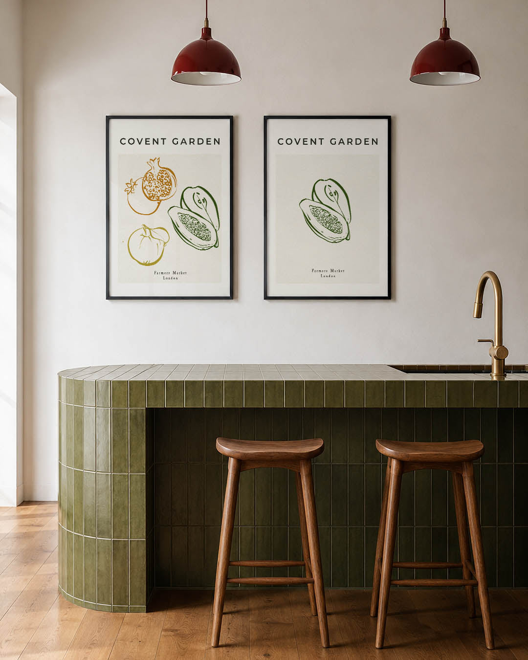 Fruitige lijnen Posterset