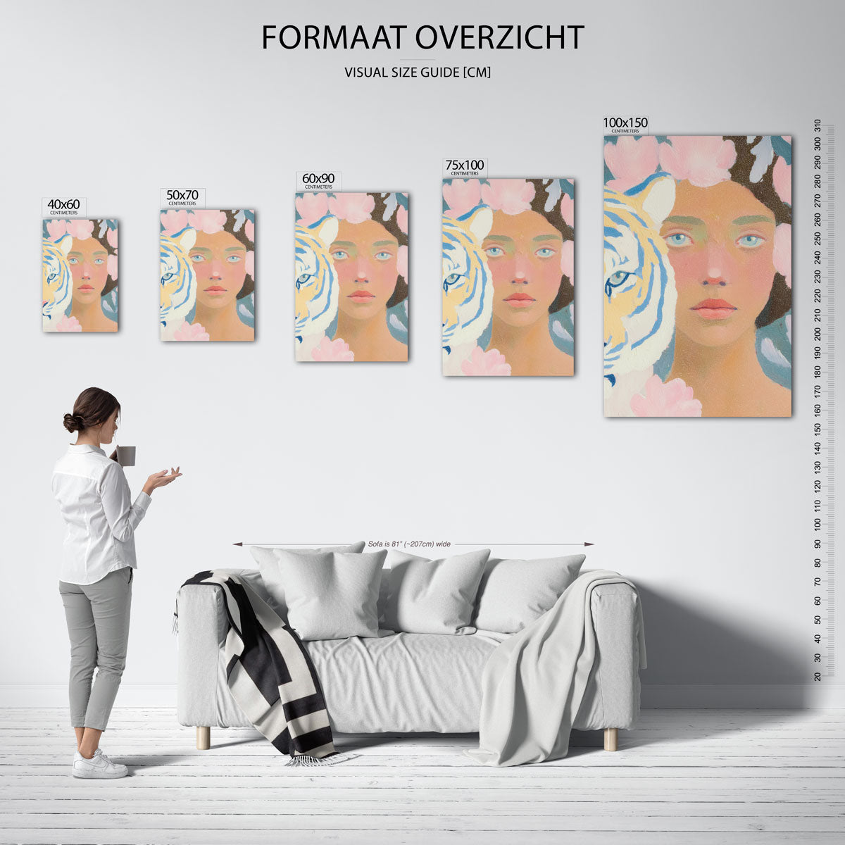 Dromerige portret harmonie Kunstwerk