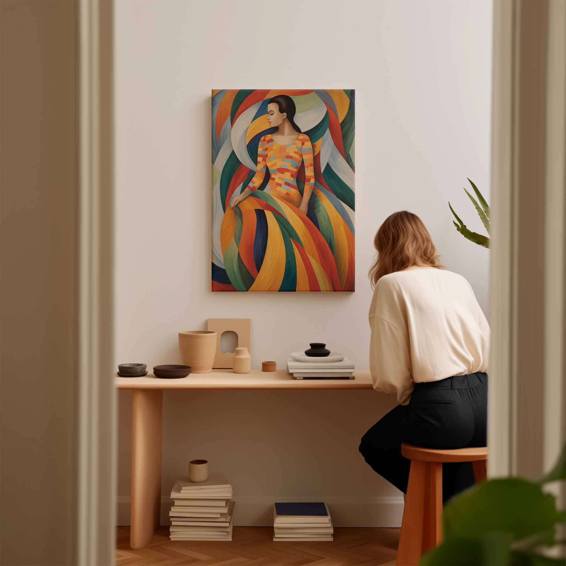 Kleurrijke Harmonie Kunstwerk-canvas-dibond-plexiglas-wanddecoratie-WallArtistic