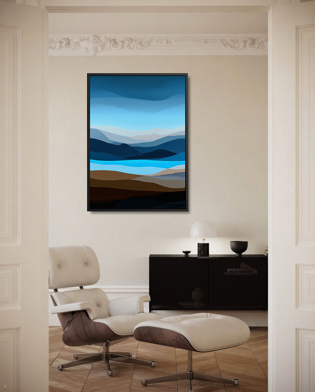 Gelaagde landschap Kunstwerk