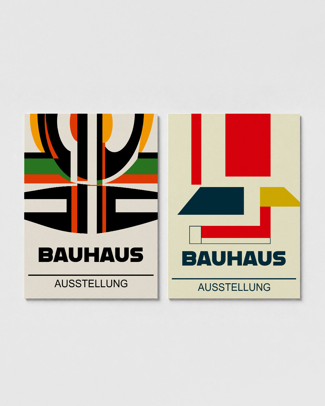 Kleurrijke lijnenspel Posterset