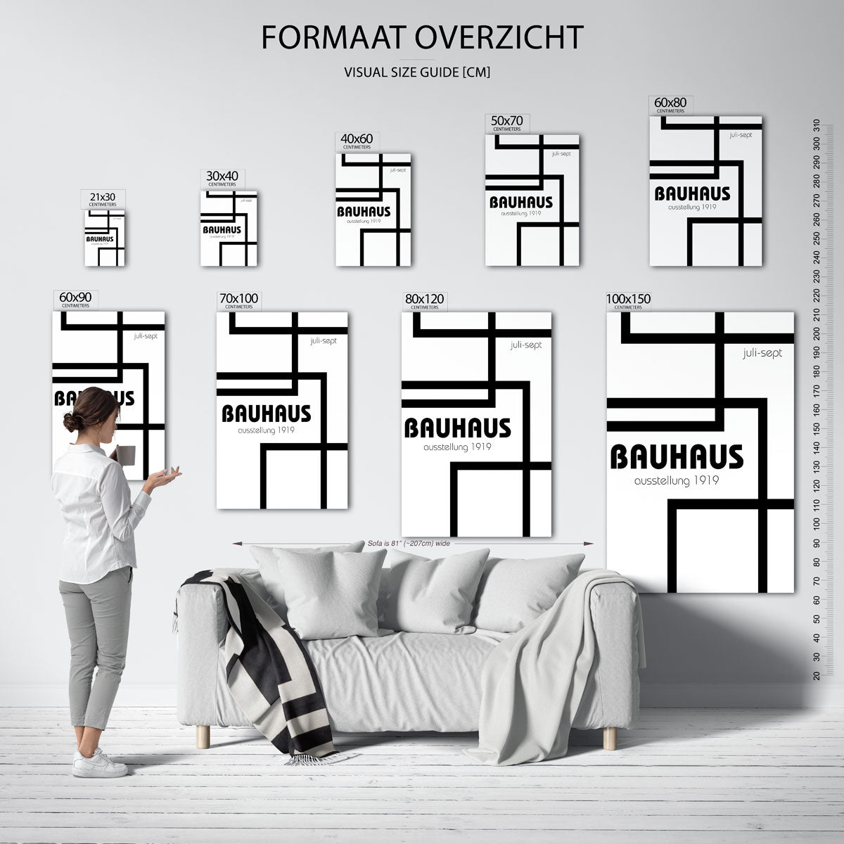 Lijnen en vlakken Poster