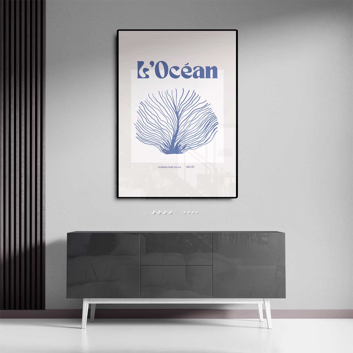 L'Océan: Bloemen uit de Zee Kunstwerk-canvas-dibond-plexiglas-wanddecoratie-WallArtistic