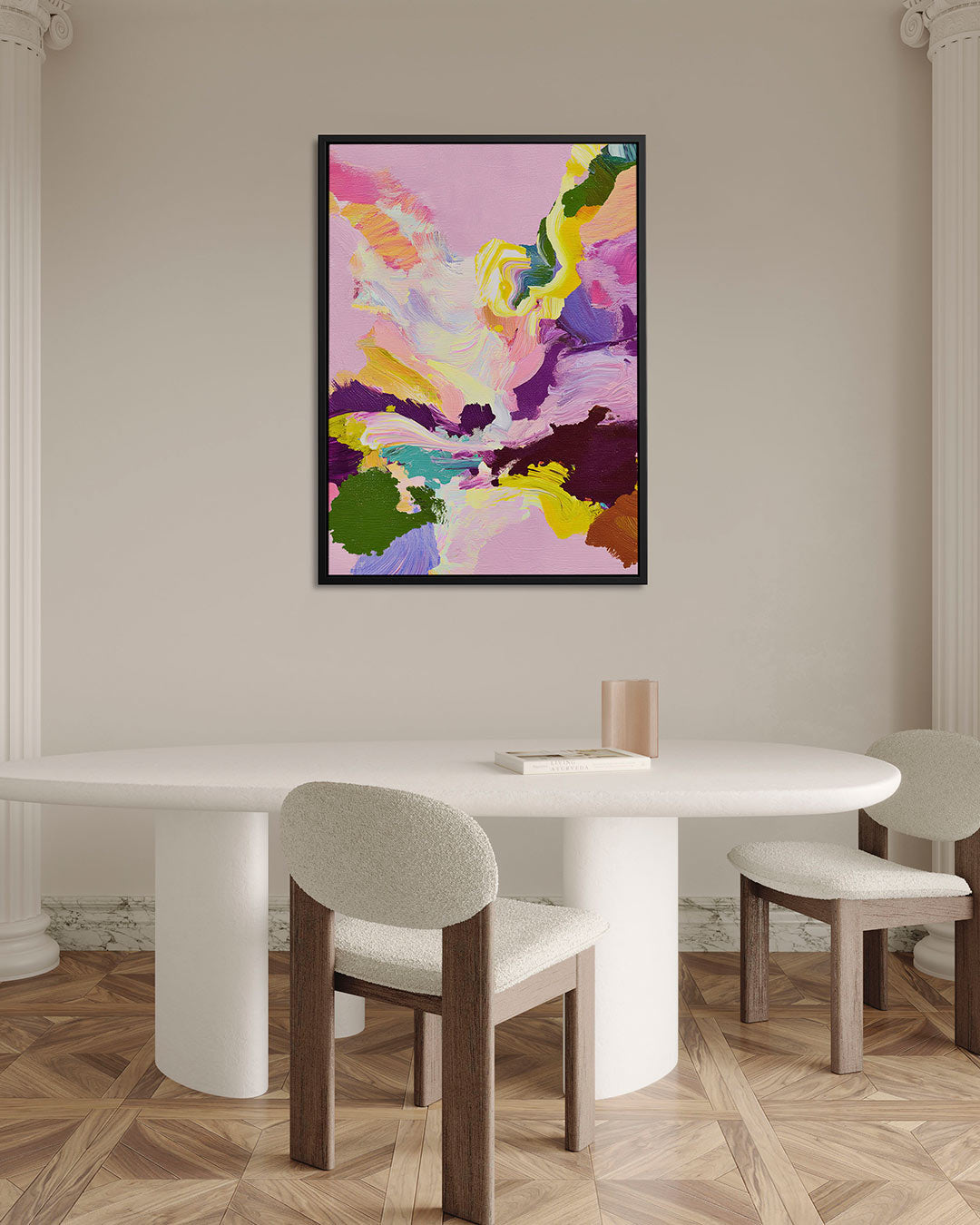 Dynamische kleurenexplosie Kunstwerk
