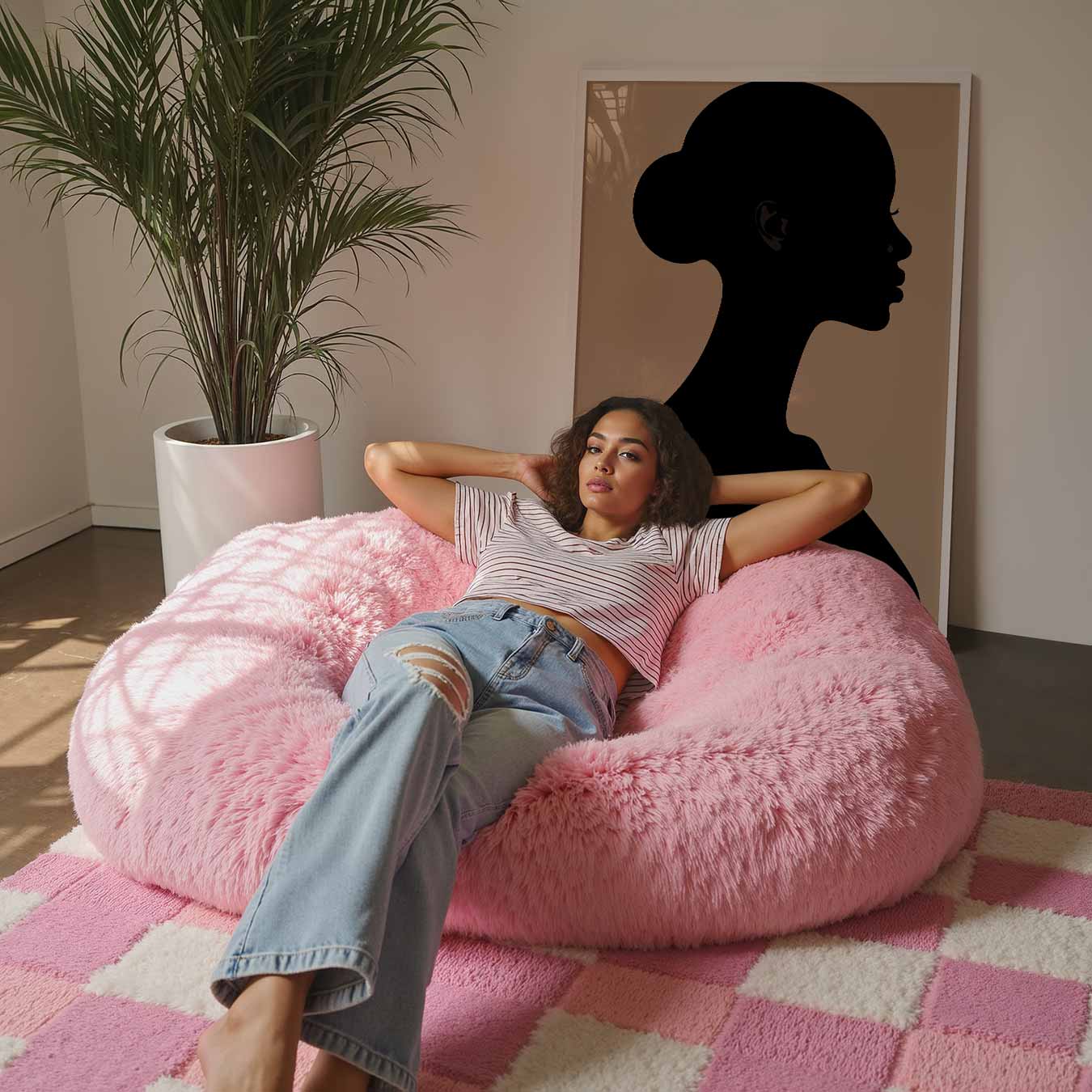 Elegante Vrouwelijke Silhouet Poster-WallArtistic