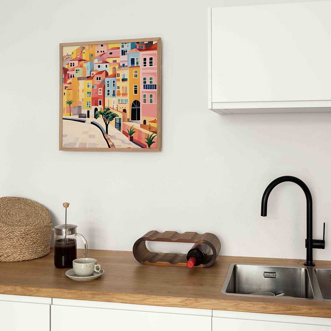 Gekleurde huizen Poster