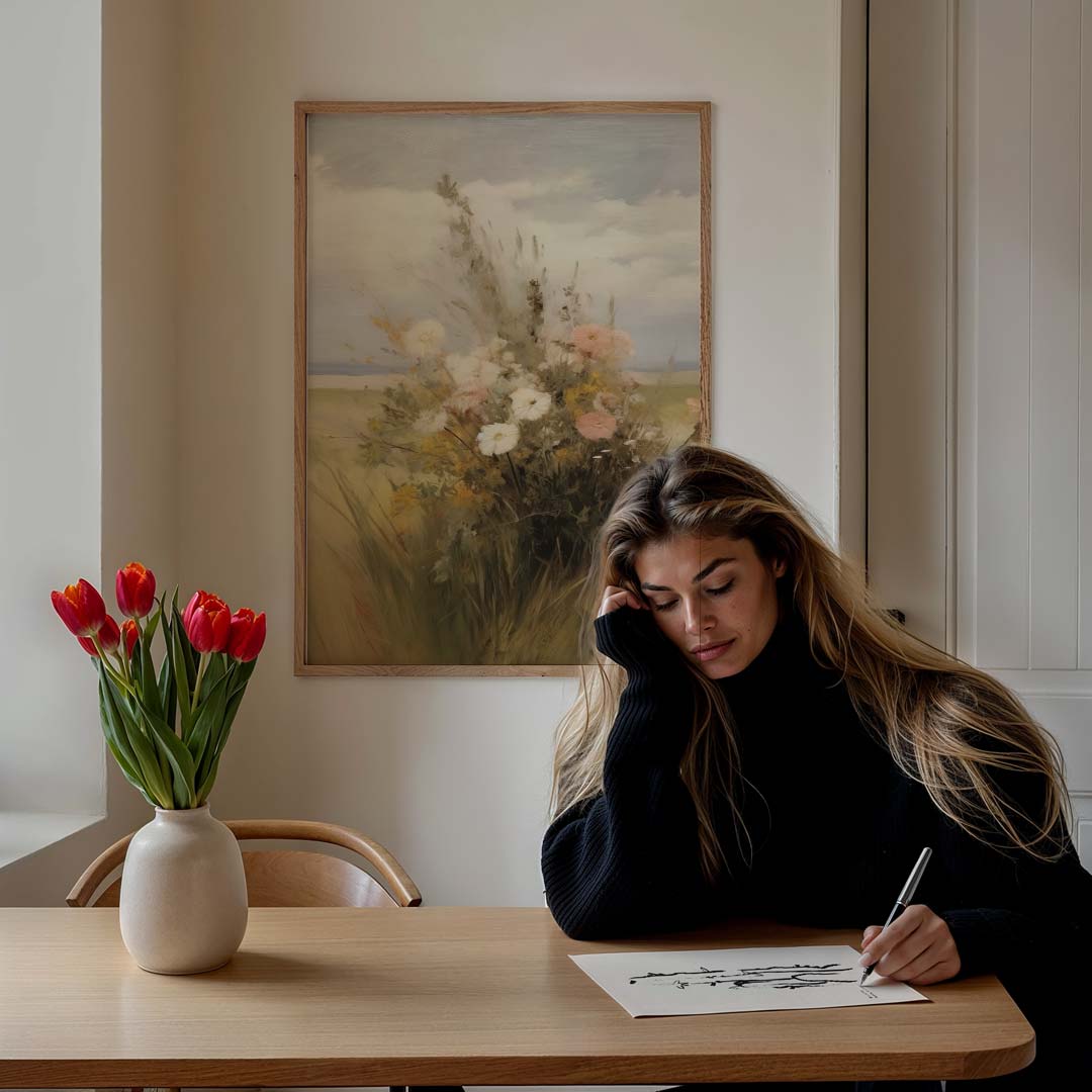 Wild Bloemenveld Poster-WallArtistic