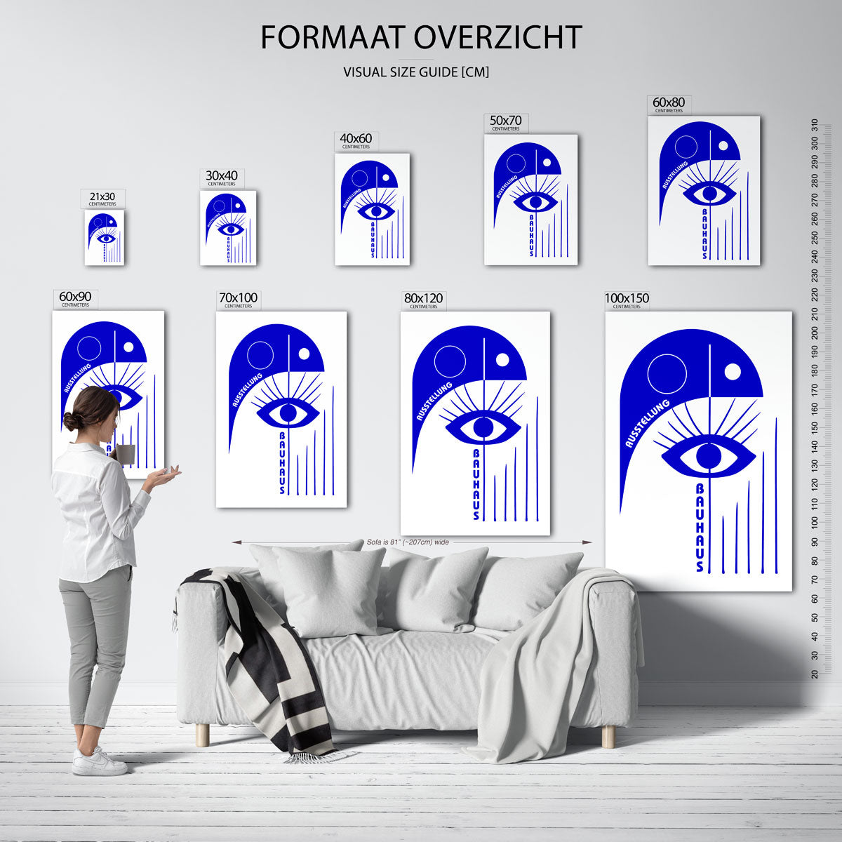 Oog en lijnen Poster