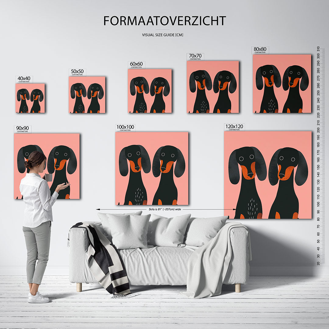 Honden illustratie Kunstwerk