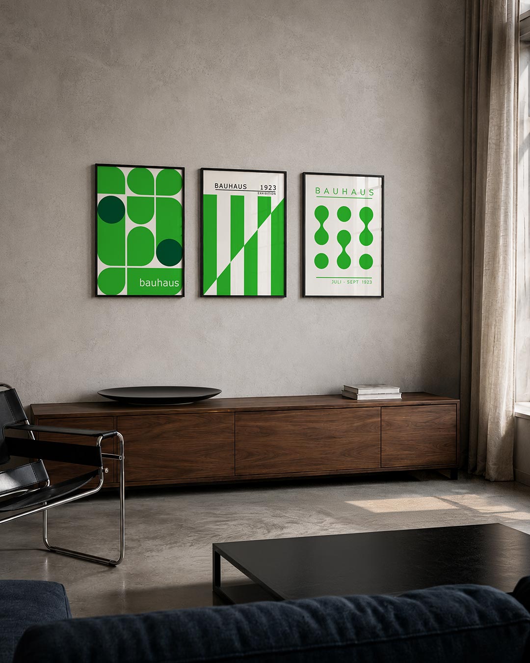 Groene vormenmix Posterset