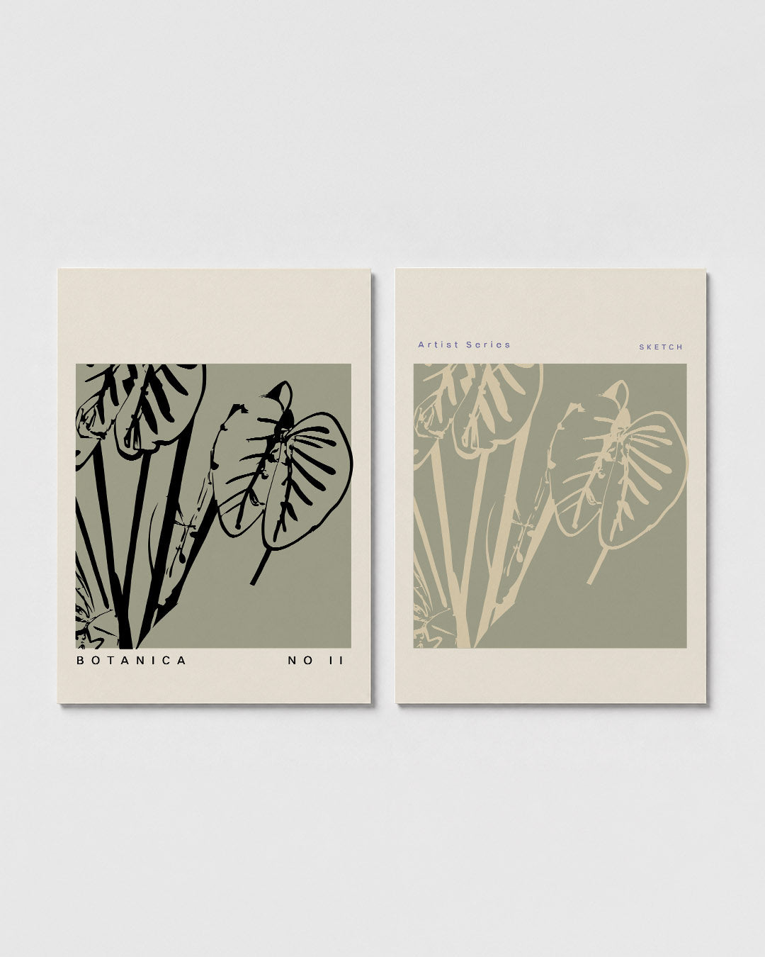 Botanische lijnen Posterset