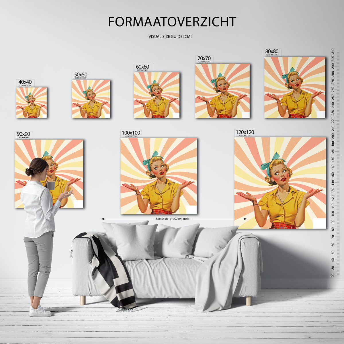 Vrouw met hoofdband Poster