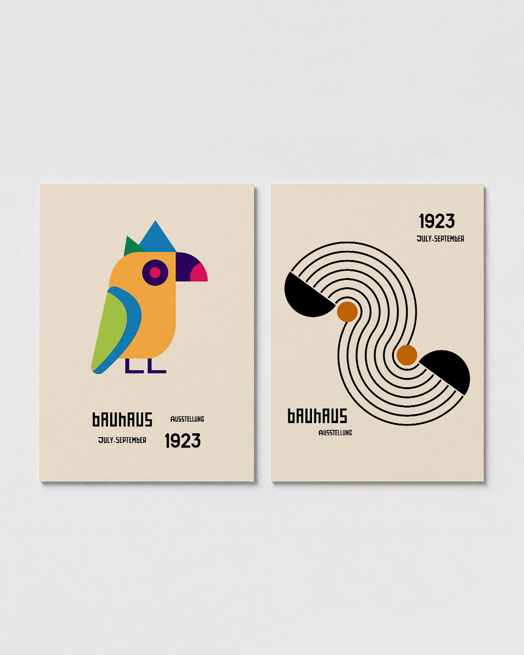 Vogelvormen en kleuren Posterset