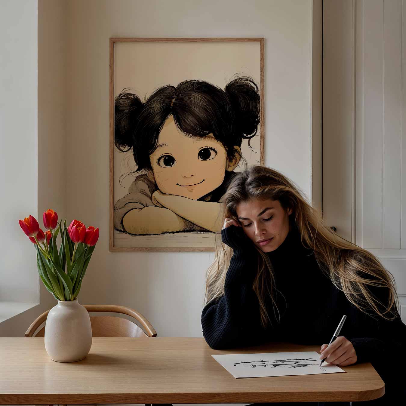 Schattige Kinderposter met Vrolijke Illustratie Poster-WallArtistic