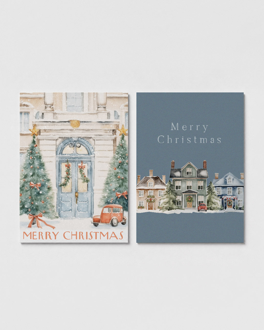 Winterse kerstscène Posterset