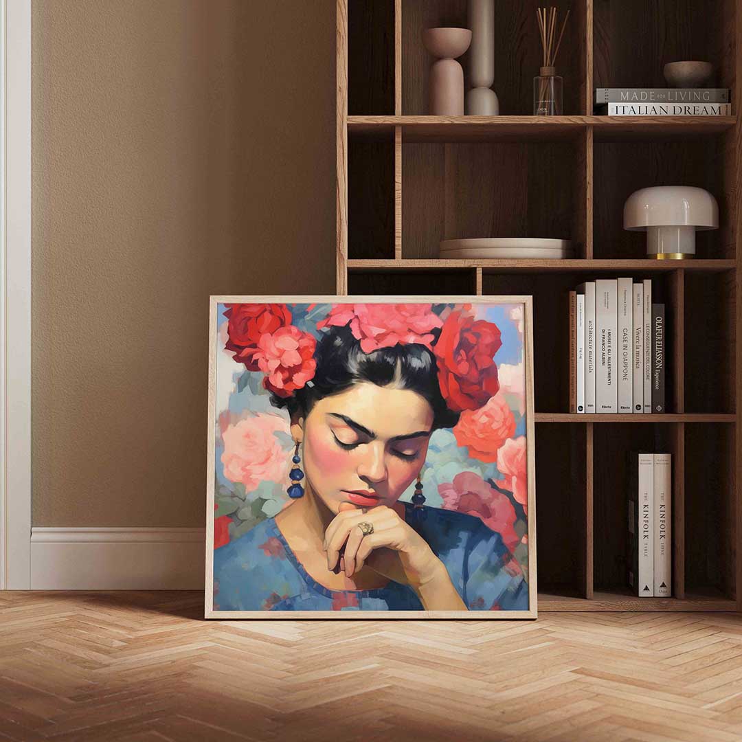 Vrouw met bloemen Poster